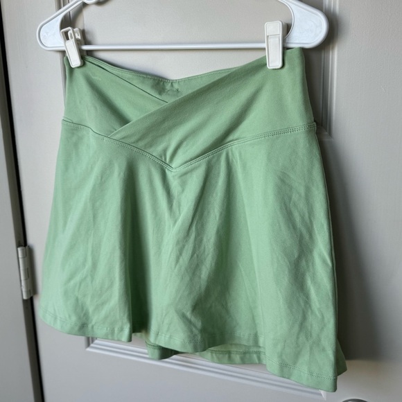 Victoria's Secret Pink High Waist V Crossover Flowy Skort In Green Size Medium - Picture 3 of 8